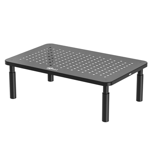 upgraded WALI Computer Monitor Stand for Desk, Adjustable Laptop Riser, for Daily Use