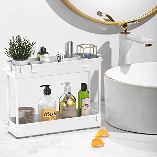 refined SPACELEAD Slim Storage Cart 3 Tier,Bathroom Organizer Rolling Utility, Mobile Essentials