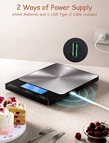 Smart Home Food Scale -33lb Digital Kitchen Scale for Food Ounces Grams for Daily Use