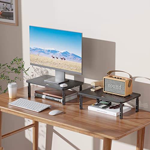 upgraded WALI Computer Monitor Stand for Desk, Adjustable Laptop Riser, for Daily Use