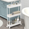 refined SPACELEAD Slim Storage Cart 3 Tier,Bathroom Organizer Rolling Utility, Mobile Essentials